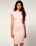 Pencil Dress with Scalloped Edge